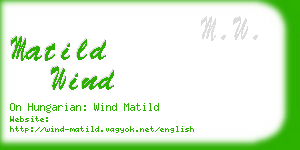 matild wind business card